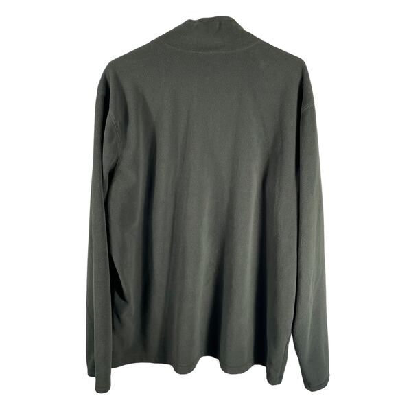 EDDIE BAUER Men's Green Quest Quarter Zip Fleece Pullover Jacket Size TXL - Picture 2 of 6